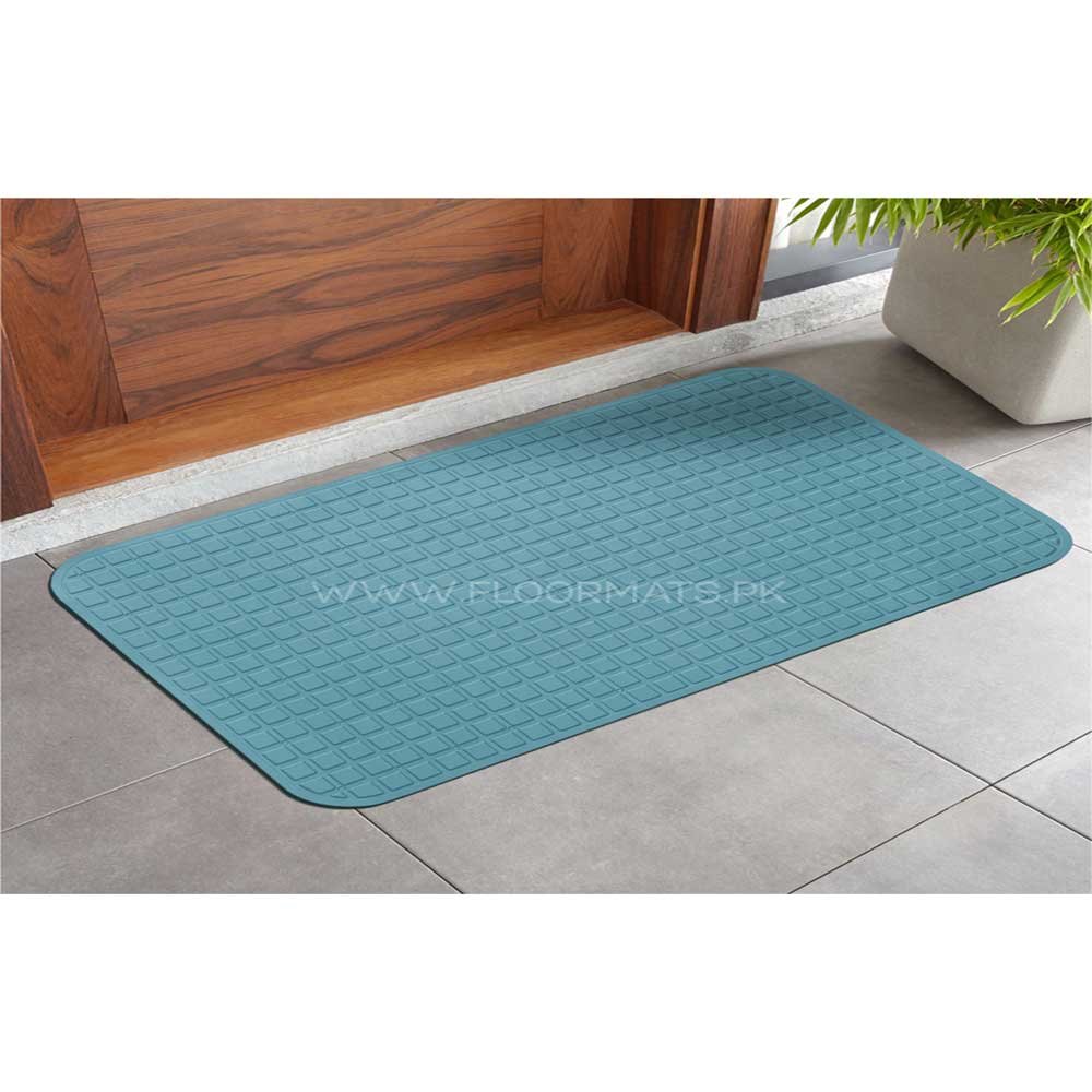 SQUARE TILE MAT-Cyan