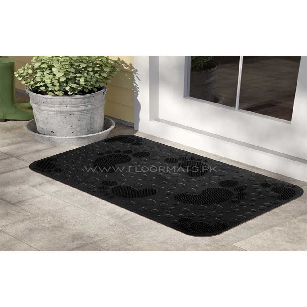 SQUARE SMALL FOOT MAT-Black