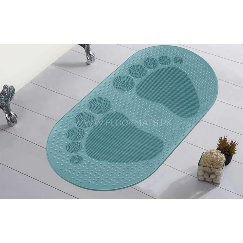 OVAL BIG FOOT MAT-Cyan