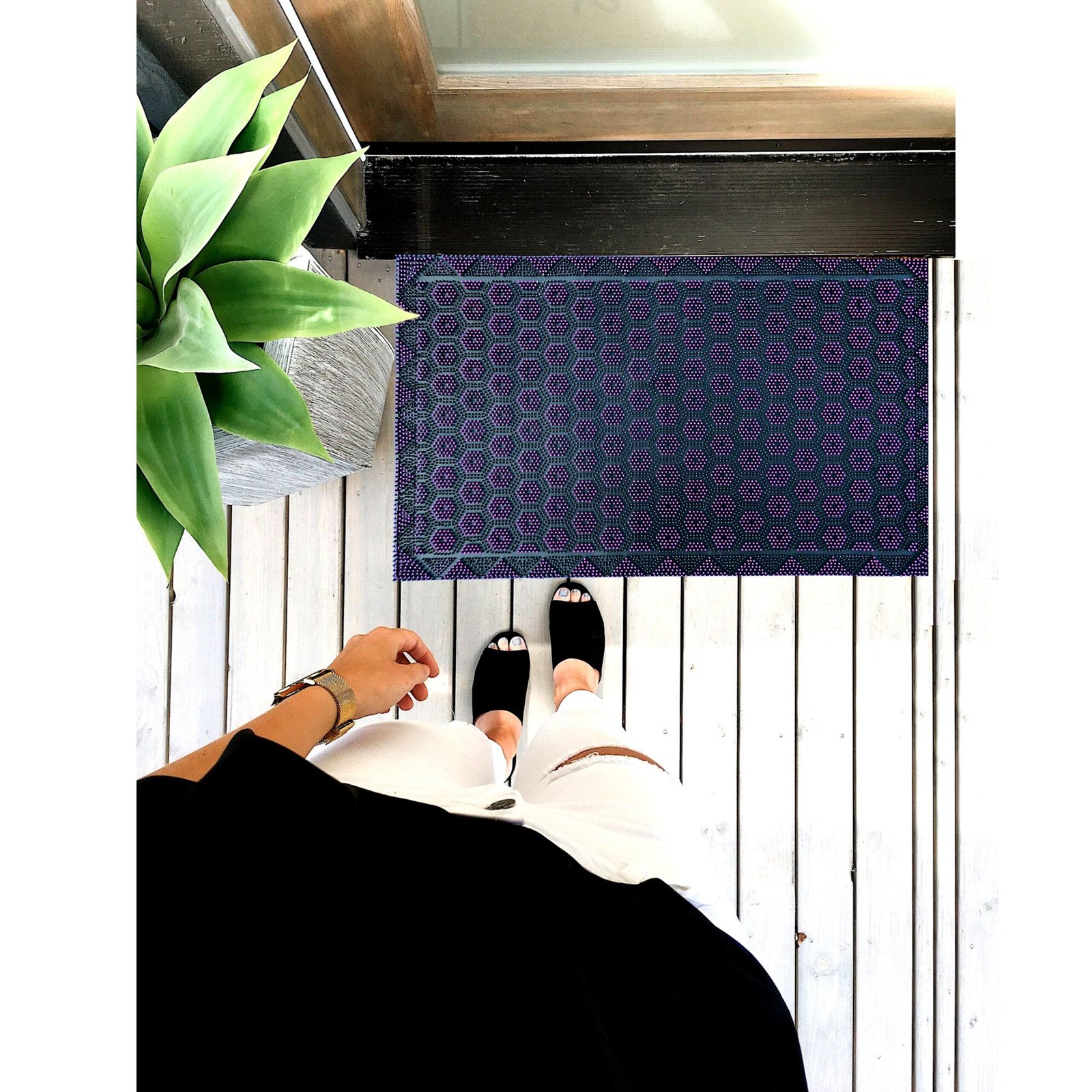 HAXAGON NAIL 3D STYLE DOOR ENTRANCE MAT