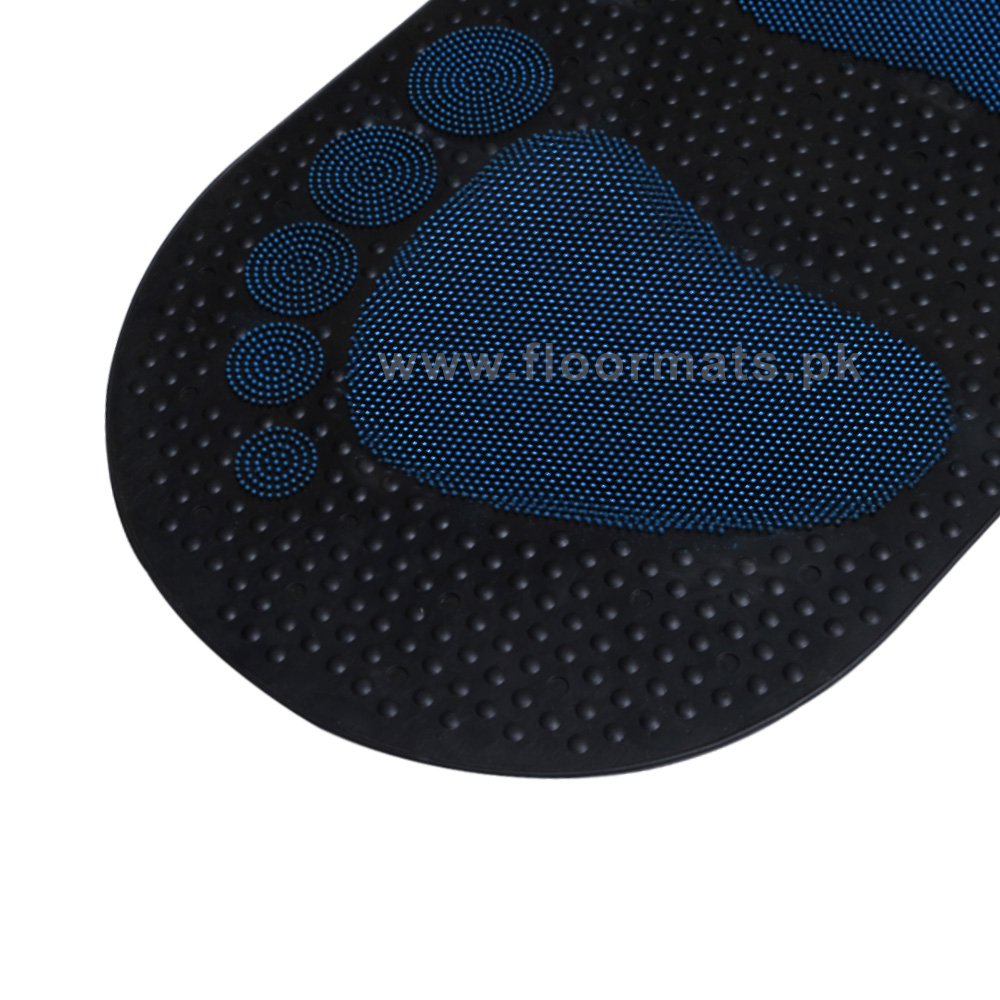 OVAL BIG FOOT PRINTED MAT-BLUE - Image 3