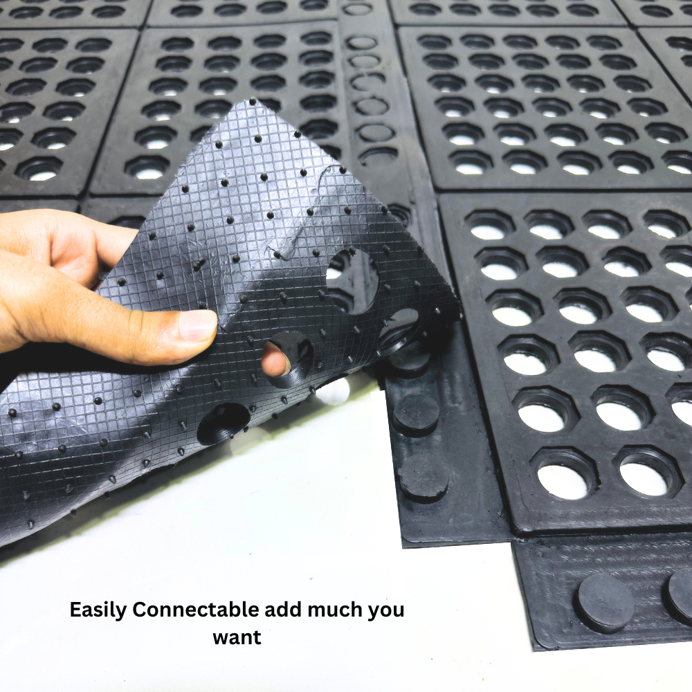 ANTI-FATIGUE CONNECTABLE INTERLOCKING FLOOR MAT